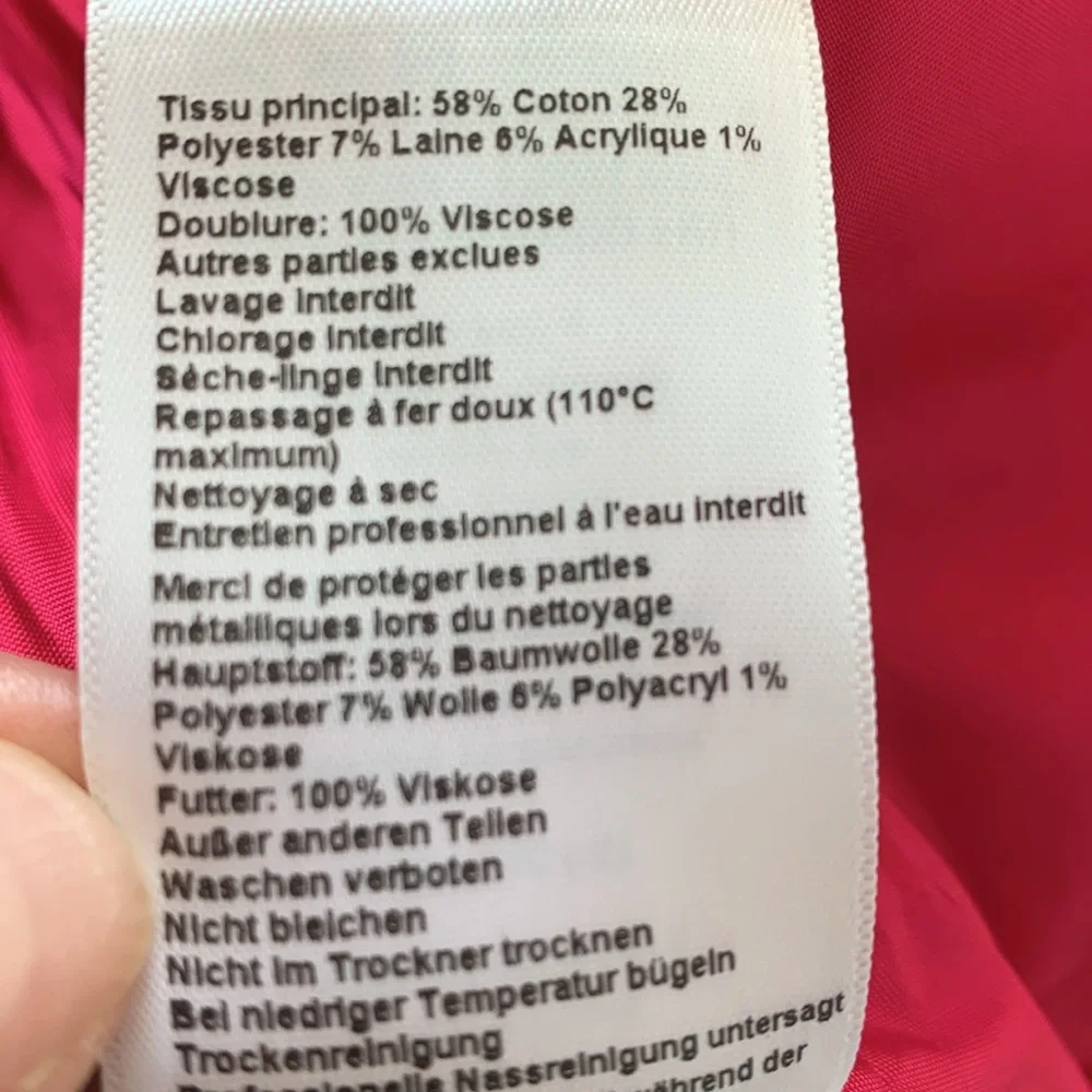 BA&SH BRITTANY JACKET PINK Textured Suit Jacket size L/3-Cropped Jacket - Picture 9 of 12